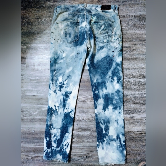 Lacoste Totally Worked Mojo Tie Dye Denim Jeans - Picture 2 of 6